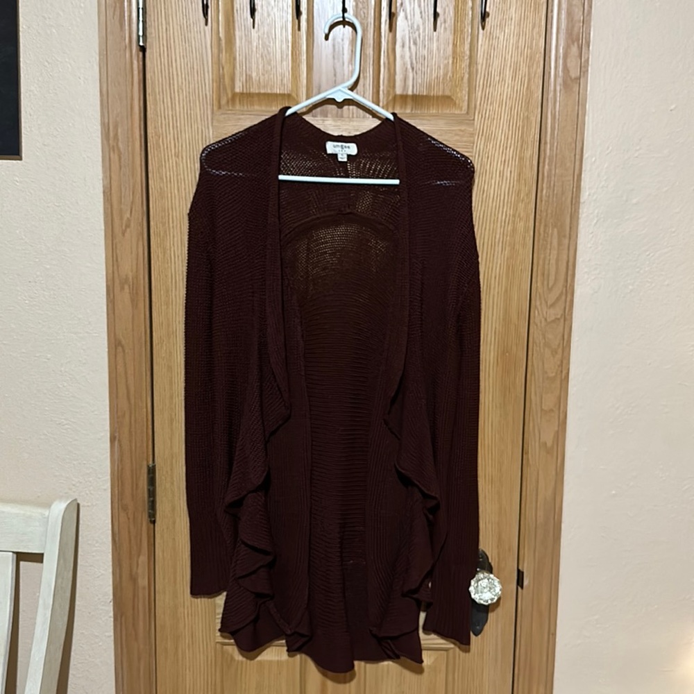 Burgundy long sleeve sweater